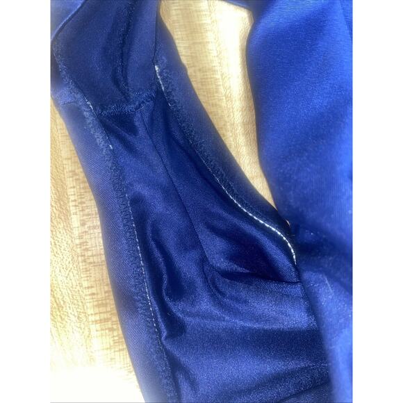 Vintage 1970 DeWeese Design Navy W/ Red Trim One Piece Swimsuit Sz 16 USA Made - Picture 11 of 12